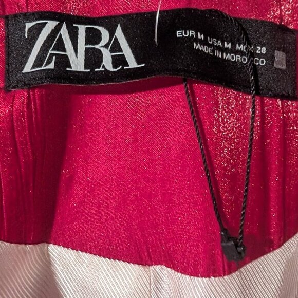 NEW! Zara | Double Breasted Belted Blazer in Fuchsia Pink (Medium) - Picture 6 of 10